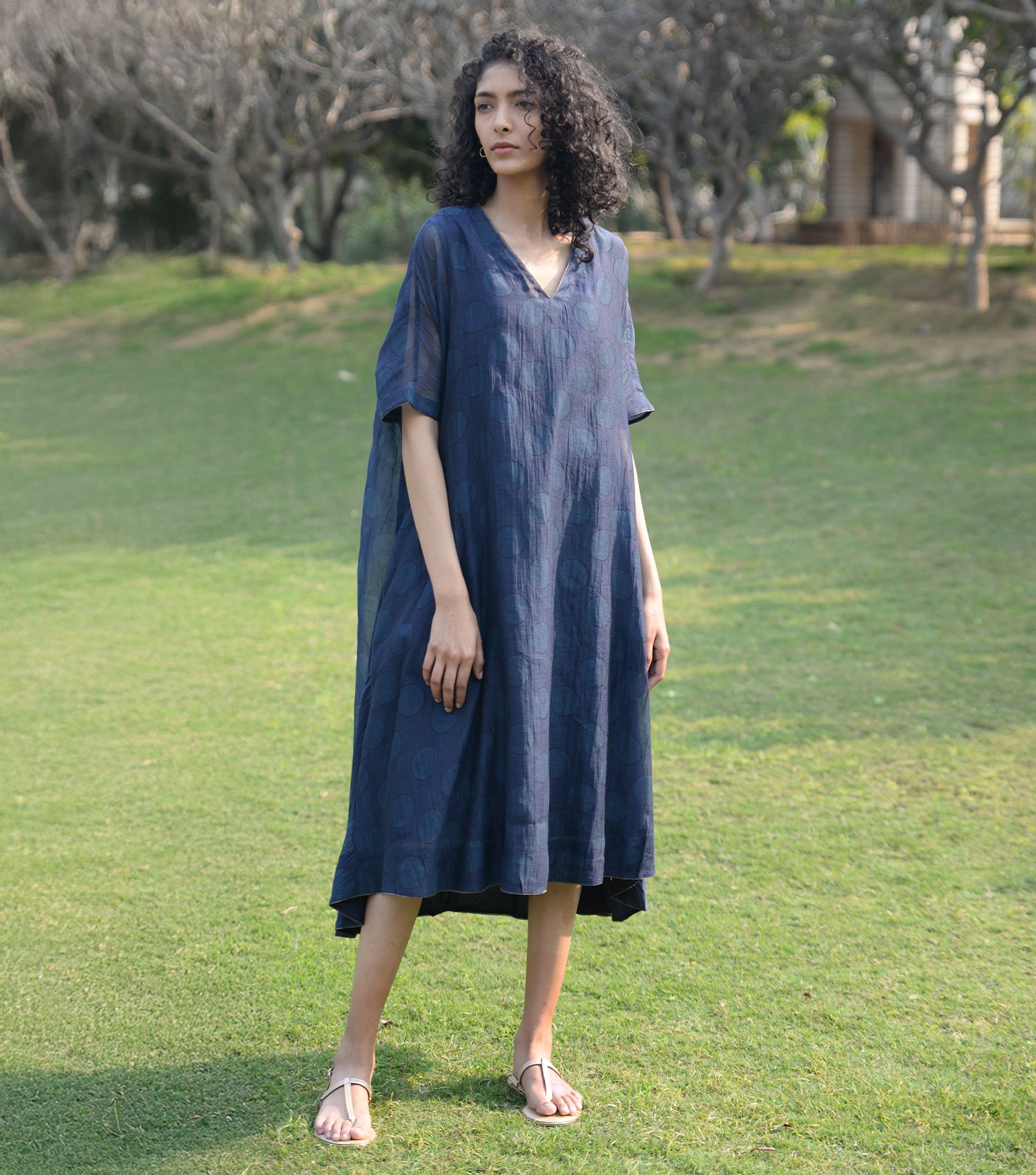 Navy Chanderi Tunic