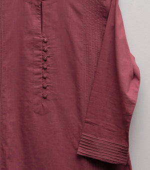 Maroon Cotton Kurta