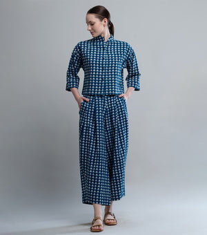 Indigo Triangle Cotton Co-ord Set