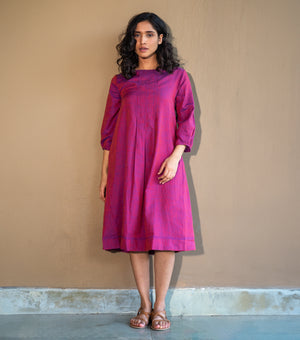 DUAL TONE COTTON DRESS