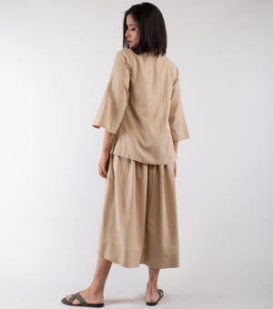 Beige cotton short jacket