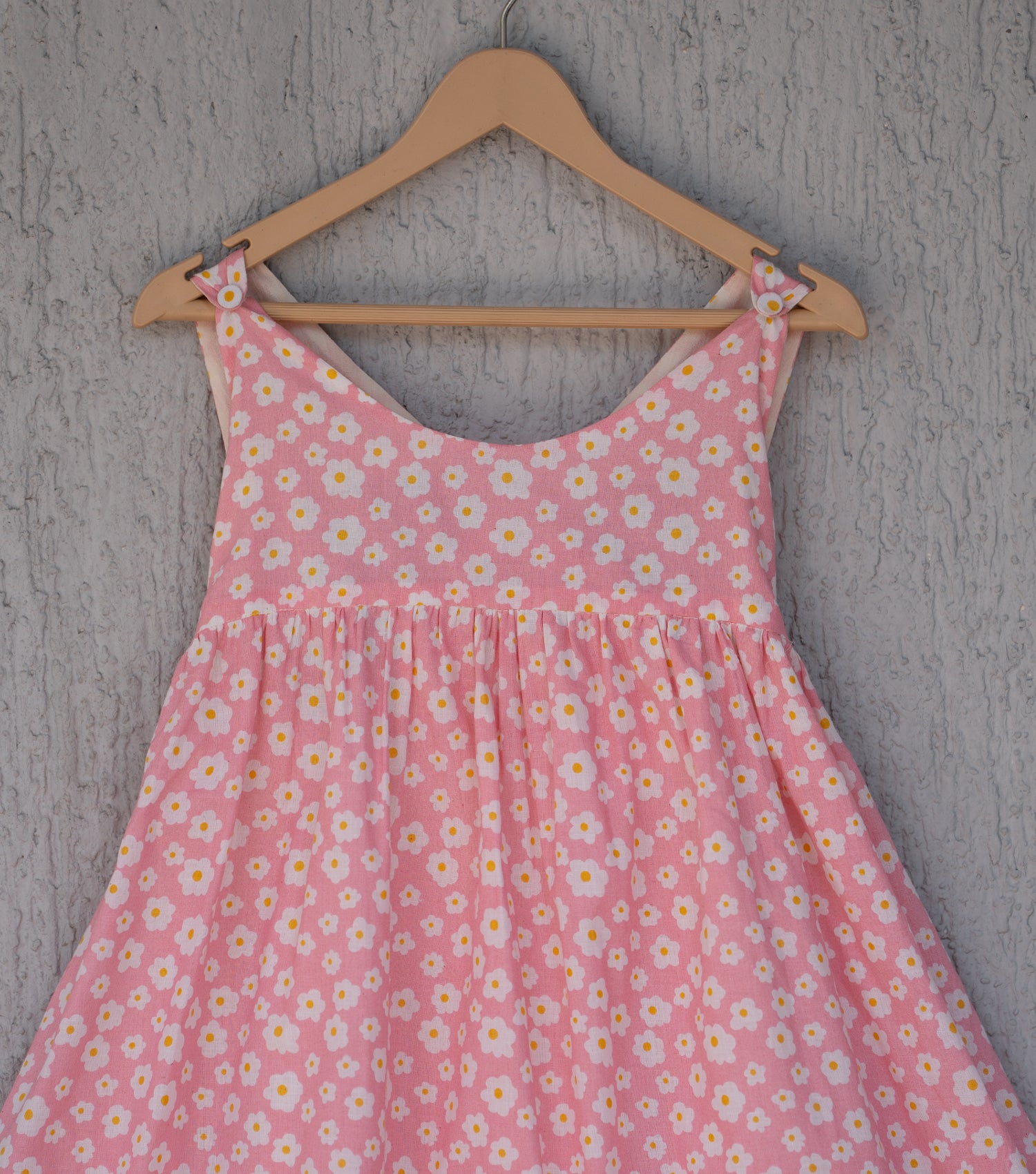 SUNSHINE BLOOM PINK EMPIRE LINE DRESS FOR GIRLS