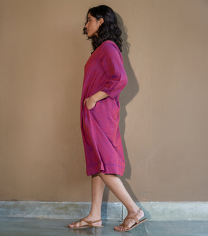 DUAL TONE COTTON DRESS