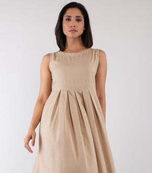 Beige Cotton Dress