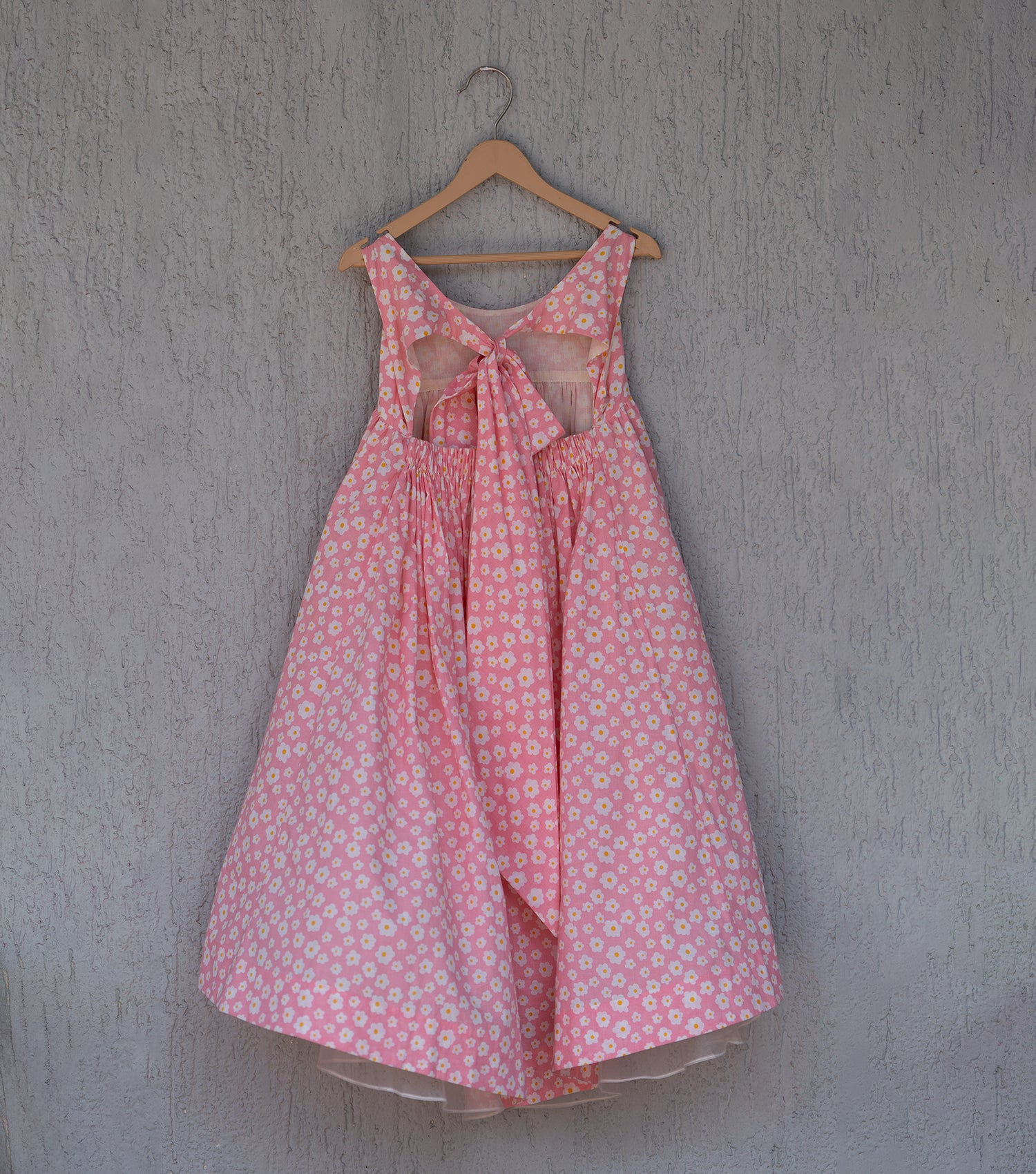 SUNSHINE BLOOM PINK EMPIRE LINE DRESS FOR GIRLS