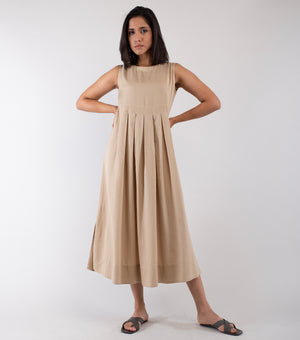 Beige Cotton Dress