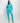 Aqua Blue Cotton Printed Straight Pant with Side Zipper