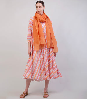 Orange Linen Stole