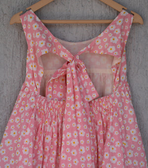 Sunshine Bloom Pink Empire Line Dress For Girls