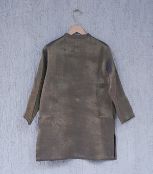 Navy Tissue Festive Kurta for Boys