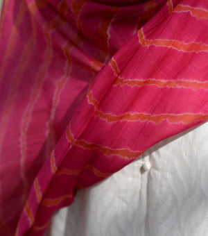 Magenta Shibori Dupatta