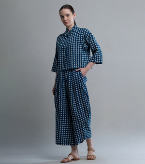 Indigo Triangle Cotton Co-ord Set