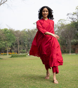 MUSLIN SPIRAL PRINT CHOGA SET