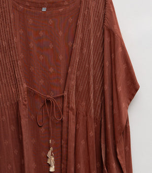 Brown Cotton Cape with Slip