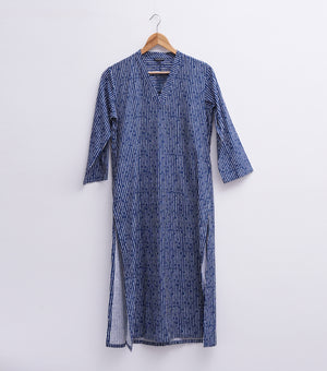 Navy Cotton Kurta