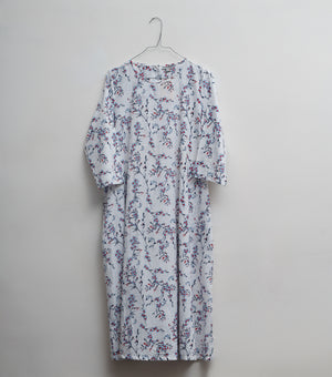 Blue Printed Cotton Kurta