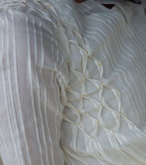 SOFT BREEZE COTTON SMOCKING TUNIC