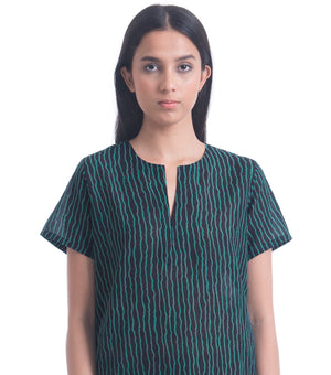 Teal Cotton Loungewear Top