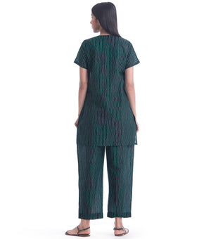 Teal Cotton Loungewear Top