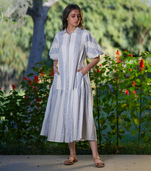 Natural Woven Cotton Dress