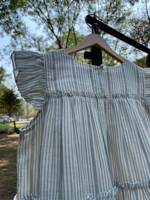 Breezy Summer Cotton Tiered Dress for Girls