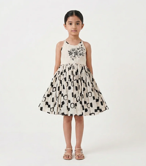 Petal Bloom Cotton Dress For Girls