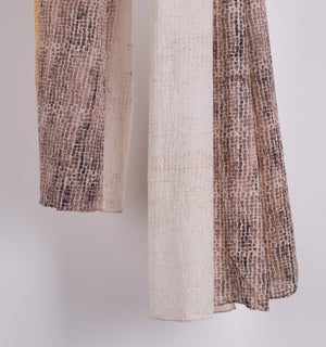 Brown Printed Cotton Stole