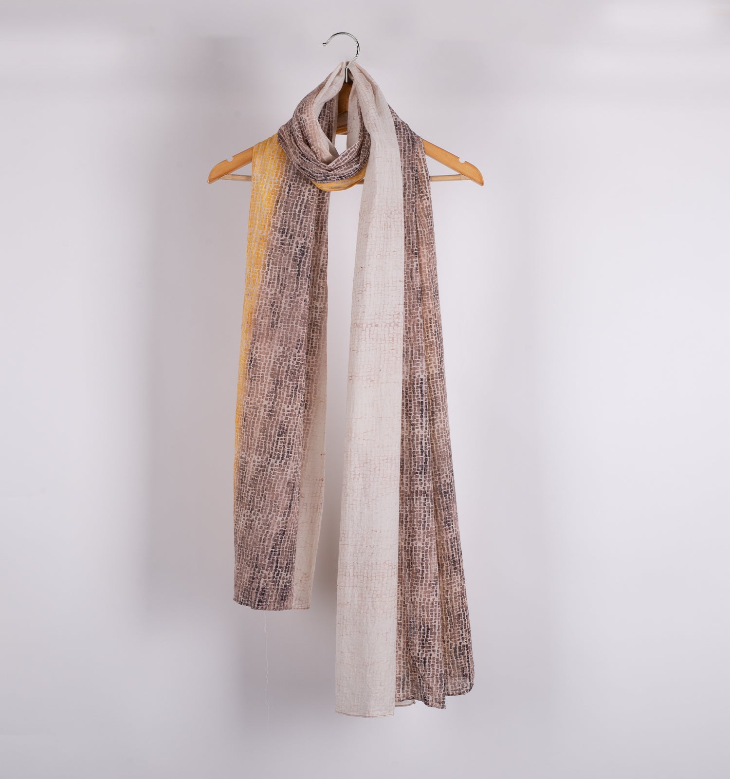 Brown Printed Cotton Stole