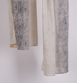 Grey Printed Cotton Stole