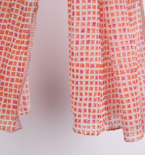 Orange Printed Chanderi Stole