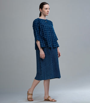 Indigo Overlay Dress Set