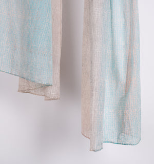 Sky Blue Printed Cotton Stole