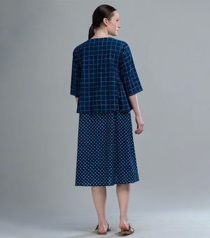 Indigo Overlay Dress Set