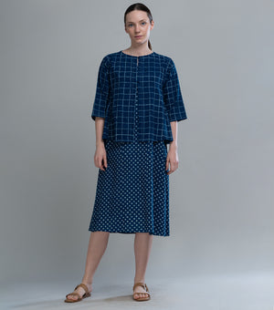Indigo Overlay Dress Set
