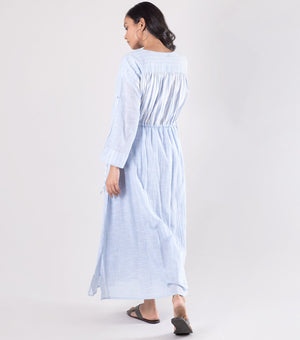 Sky Blue Cotton Kaftan