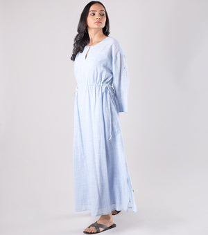 Sky Blue Cotton Kaftan