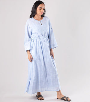 Sky Blue Cotton Kaftan