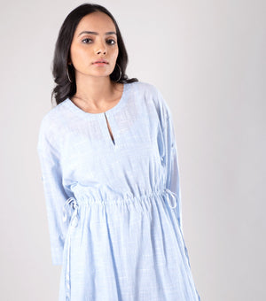 Sky Blue Cotton Kaftan