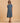 Blue solid cotton dress