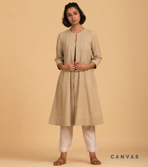 Beige solid chambray Cape