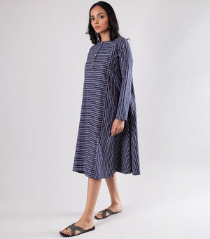 Blue Printed Cotton Dress