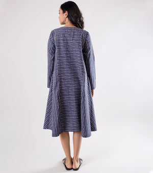 Blue Printed Cotton Dress