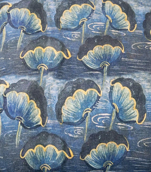 Blue Printed Cotton Cushion Cover