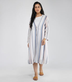 White cotton cape dress