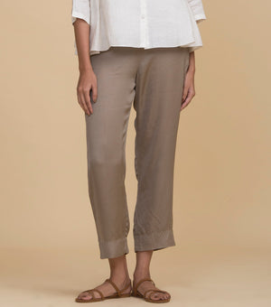 Beige Viscose Pants