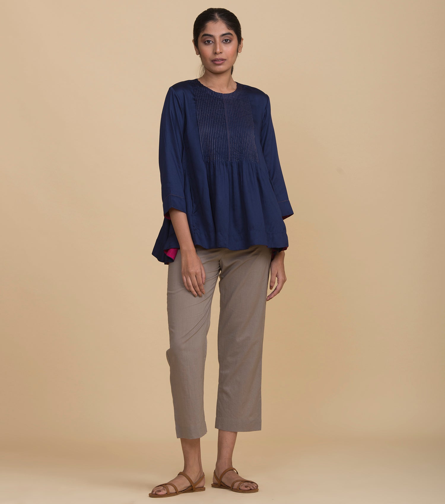 Indigo Viscose Top