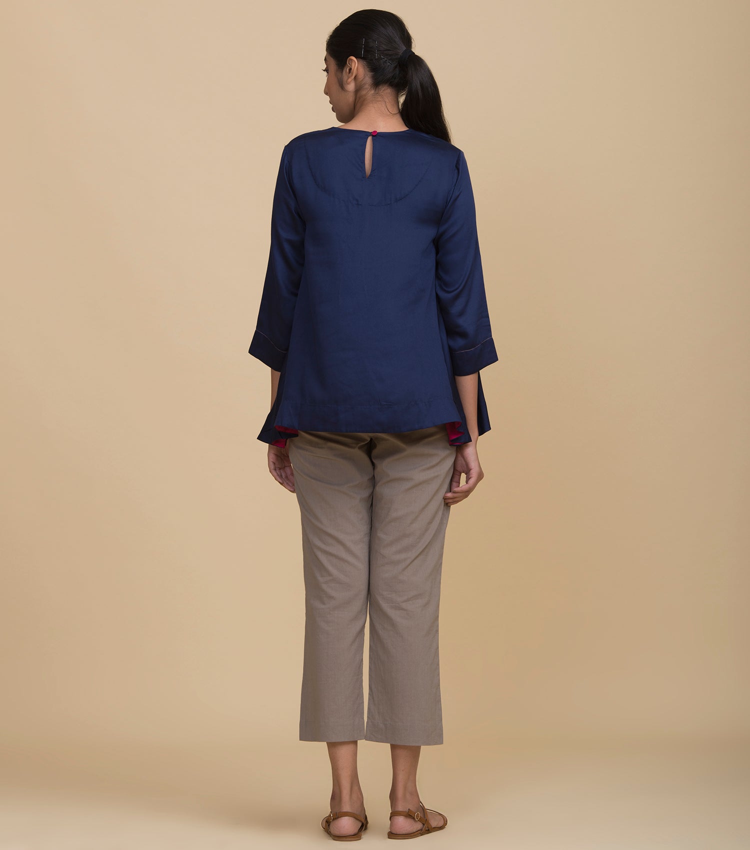 Indigo Viscose Top