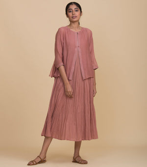 Rose chanderi kediyo set