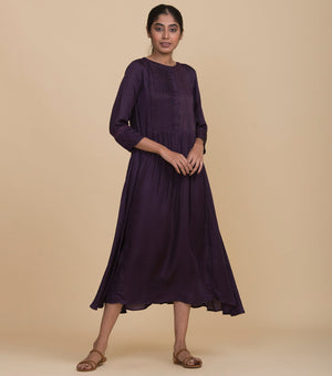 Purple viscose dress