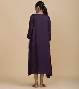 Purple viscose dress